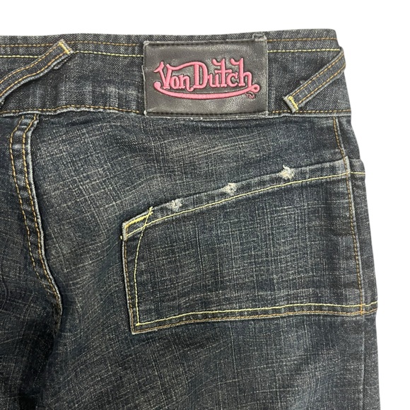 Vintage Von Dutch Originals Low Rise Flare Jeans Y2K Size 25 - Picture 6 of 6